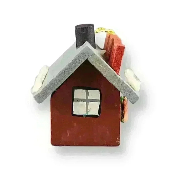 Kurt S. Adler Cranberry Station Wooden Holiday Village House Christmas Ornament - Picture 4 of 6